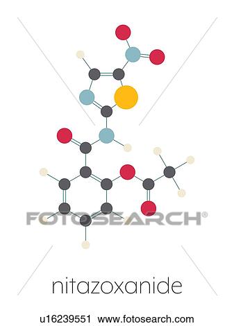 Nitazoxanide antiprotozoal drug, molecular model View Large Photo Image Stock Image - Nitazoxanide antiprotozoal drug, molecular model. Fotosearch