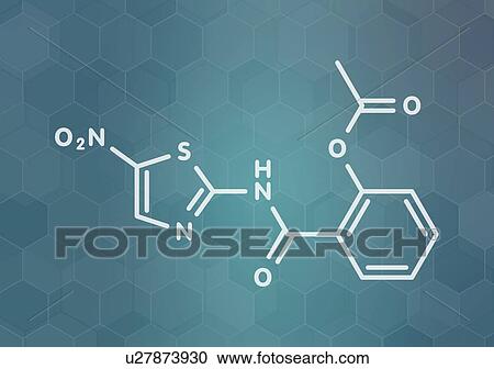 Nitazoxanide antiprotozoal drug, molecular model View Large Photo Image Stock Image - Nitazoxanide antiprotozoal drug, molecular model. Fotosearch