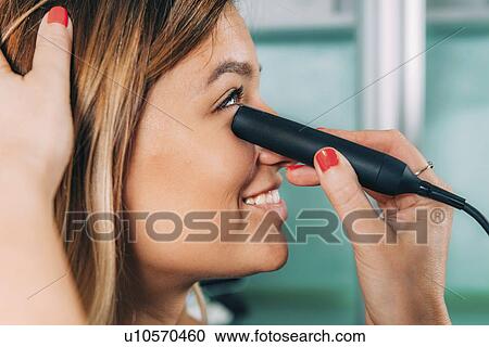 Stock Image - Ocular ultrasound scan. Fotosearch