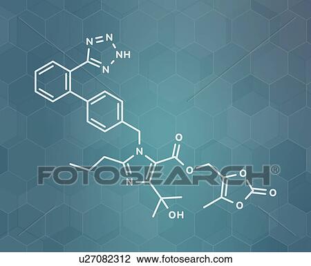 Olmesartan high blood pressure drug, molecular model View Large Photo Image Stock Image - Olmesartan high blood pressure drug, molecular model. Fotosearch