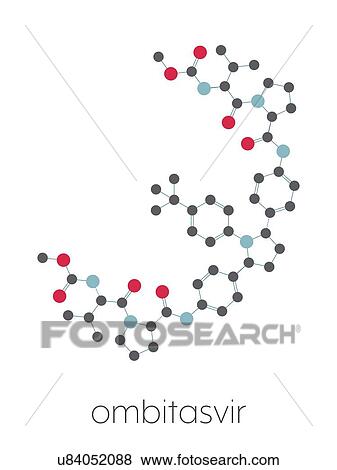 Stock Photo - Ombitasvir hepatitis C virus drug, molecular model. Fotosearch