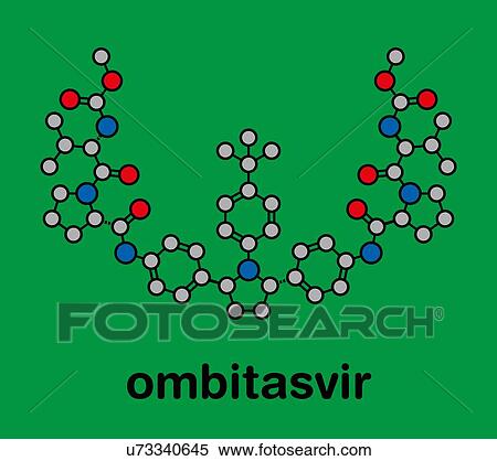Stock Photography - Ombitasvir hepatitis C virus drug, molecular model. Fotosearch