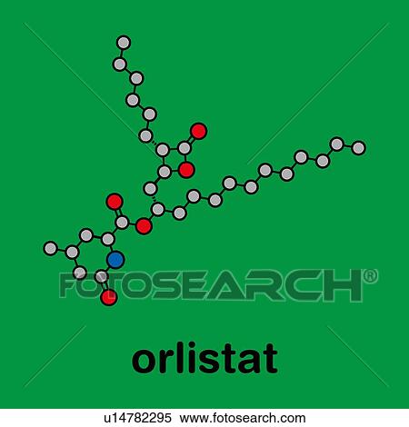 Stock Photography - Orlistat obesity drug, molecular model. Fotosearch