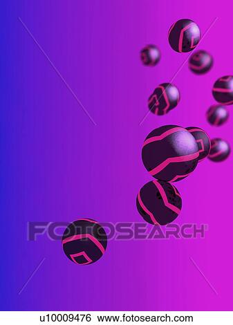 Stock Photograph - Patterned spheres, illustration. Fotosearch