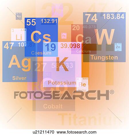 Stock Image - Periodic table, illustration. Fotosearch