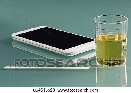 Stock Image - Personal urine testing kit. Fotosearch