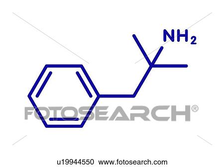 Stock Image - Phentermine appetite suppressant drug, molecular model. Fotosearch