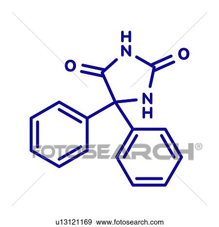 Stock Photo - Phenytoin epilepsy drug, molecular model. Fotosearch