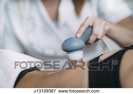 Physiotherapy ultrasound treatment View Large Photo Image Stock Photo - Physiotherapy ultrasound treatment. Fotosearch