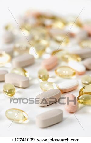 Pills and capsules View Large Photo Image Stock Photo - Pills and capsules. Fotosearch