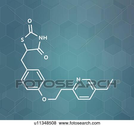 Stock Photo - Pioglitazone diabetes drug, molecular model. Fotosearch