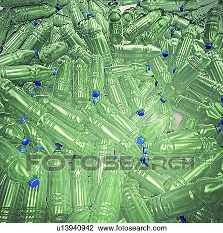 Stock Image - Plastic bottles, illustration. Fotosearch