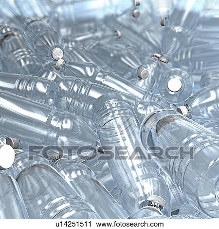 Stock Image - Plastic bottles, illustration. Fotosearch
