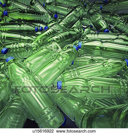 Stock Image - Plastic bottles, illustration. Fotosearch