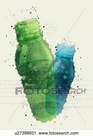 Plastic bottles, illustration. View Large Photo Image Stock Image - Plastic bottles, illustration.. Fotosearch