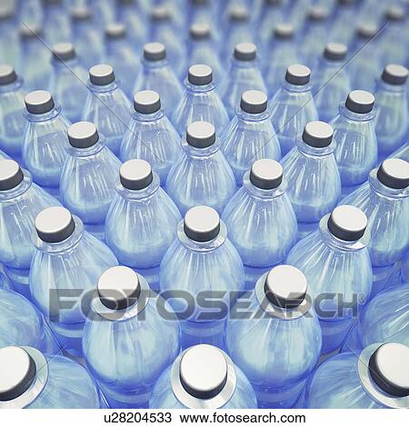 Stock Image - Plastic bottles, illustration. Fotosearch