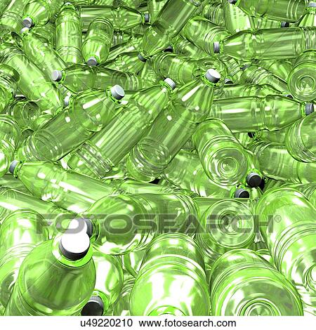 Stock Image - Plastic bottles, illustration. Fotosearch