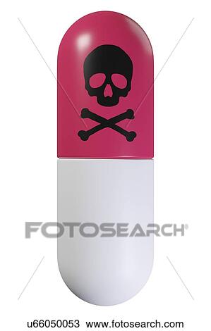 Stock Image - Poison capsule, illustration. Fotosearch