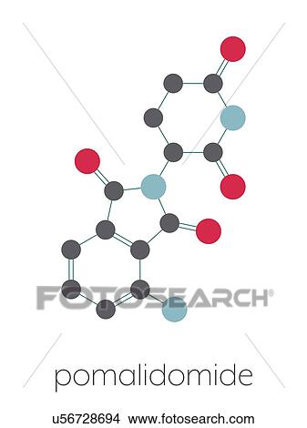 Pomalidomide multiple myeloma drug, molecular model View Large Photo Image Picture - Pomalidomide multiple myeloma drug, molecular model. Fotosearch