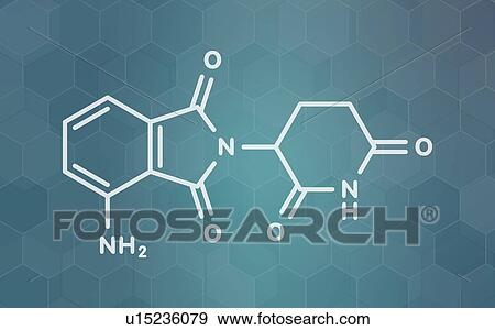 Stock Photo - Pomalidomide multiple myeloma drug, molecular model. Fotosearch