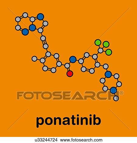 Ponatinib cancer drug, molecular model View Large Photo Image Picture - Ponatinib cancer drug, molecular model. Fotosearch