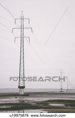 Power lines View Large Photo Image Stock Photo - Power lines. Fotosearch