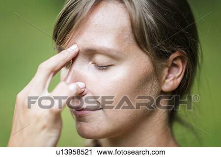 Pranayama yogic breathing View Large Photo Image Stock Image - Pranayama yogic breathing. Fotosearch