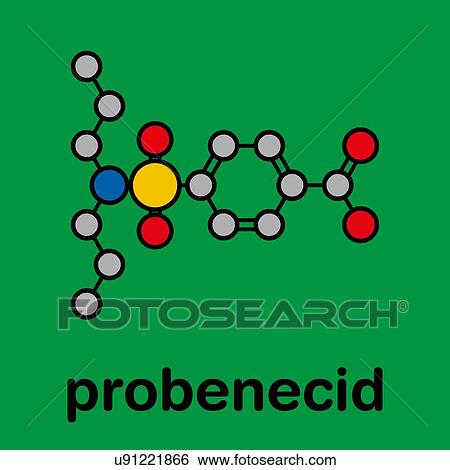 Probenecid gout drug, molecular model View Large Photo Image Stock Photograph - Probenecid gout drug, molecular model. Fotosearch