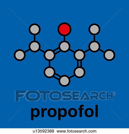 Propofol anesthetic drug, molecular model View Large Photo Image Stock Photo - Propofol anesthetic drug, molecular model. Fotosearch