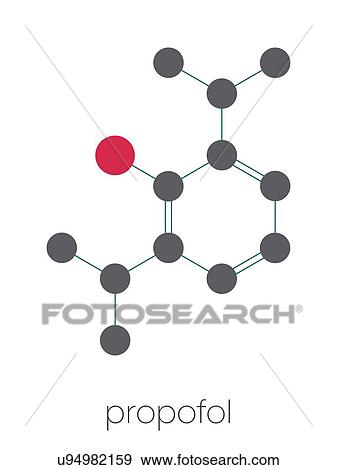 Propofol anesthetic drug, molecular model View Large Photo Image Stock Photo - Propofol anesthetic drug, molecular model. Fotosearch