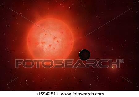 Stock Image - Proxima b, illustration. Fotosearch