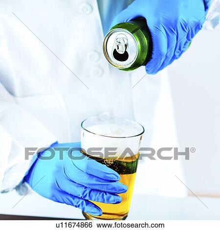 Stock Photograph - Quality control of beer. Fotosearch