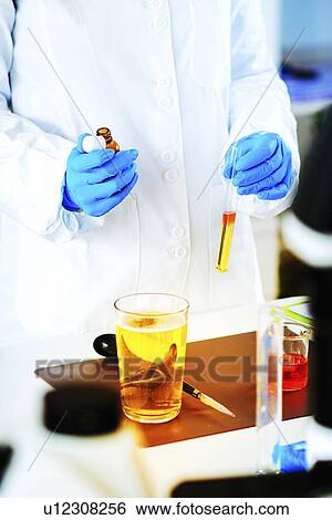 Stock Photograph - Quality control of beer. Fotosearch
