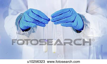 Stock Image - Quality control of milk. Fotosearch
