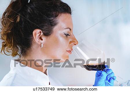Stock Photo - Quality control of wine. Fotosearch