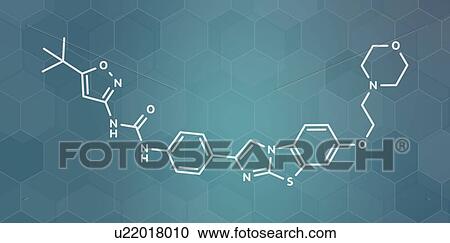 Stock Image - Quizartinib cancer drug, molecular model. Fotosearch