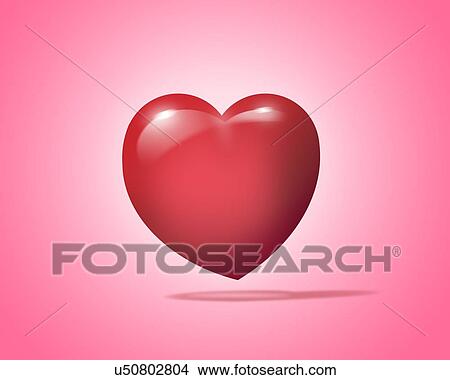 Red heart shape, illustration View Large Photo Image Picture - Red heart shape, illustration. Fotosearch