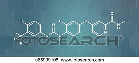 Stock Photography - Regorafenib cancer drug, molecular model. Fotosearch