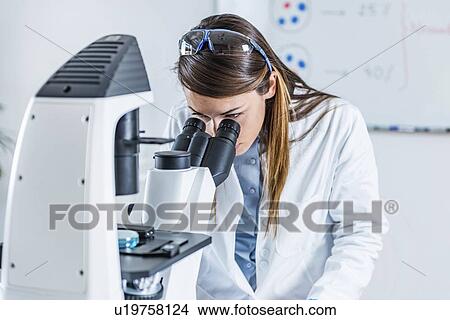 Picture - Researcher in laboratory. Fotosearch