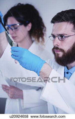Researcher using micropipette View Large Photo Image Stock Photo - Researcher using micropipette. Fotosearch