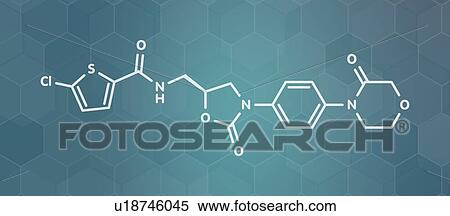Stock Photography - Rivaroxaban anticoagulant drug, molecular model. Fotosearch