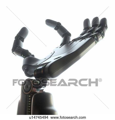 Picture - Robotic hand, illustration. Fotosearch