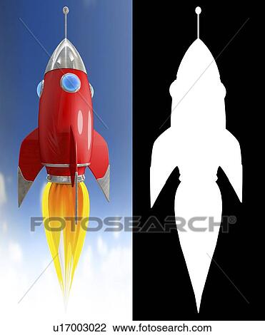 Stock Image - Rockets lifting off, illustration. Fotosearch