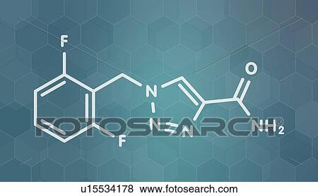 Stock Photo - Rufinamide seizure drug, molecular model. Fotosearch
