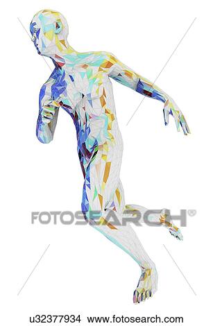 Picture - Running man, illustration. Fotosearch