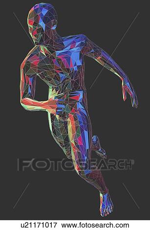 Running man, illustration View Large Photo Image Stock Photo - Running man, illustration. Fotosearch