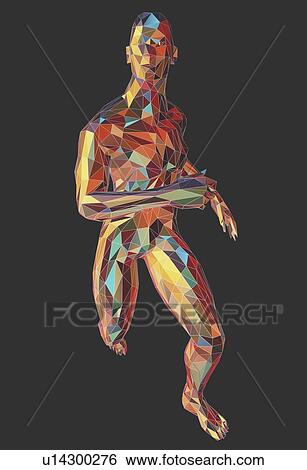 Running man, illustration View Large Photo Image Stock Photograph - Running man, illustration. Fotosearch