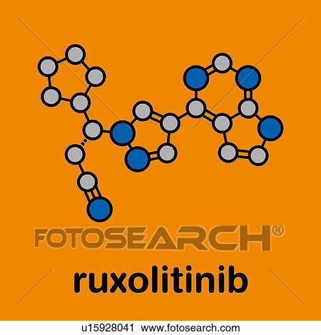 Ruxolitinib myelofibrosis cancer drug, molecular model View Large Photo Image Stock Image - Ruxolitinib myelofibrosis cancer drug, molecular model. Fotosearch