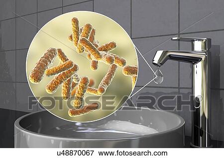 Stock Photo - Safety of drinking water, conceptual illustration. Fotosearch