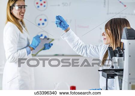 Stock Image - Scientific research. Fotosearch